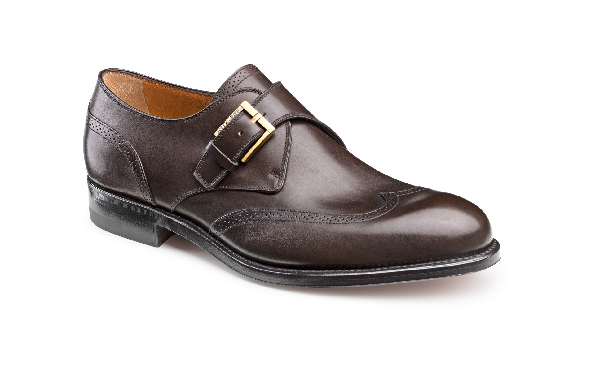 Wing Tip Buckle Shoes