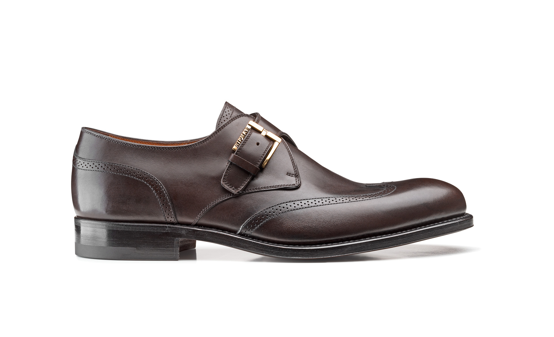 Wing Tip Buckle Shoes