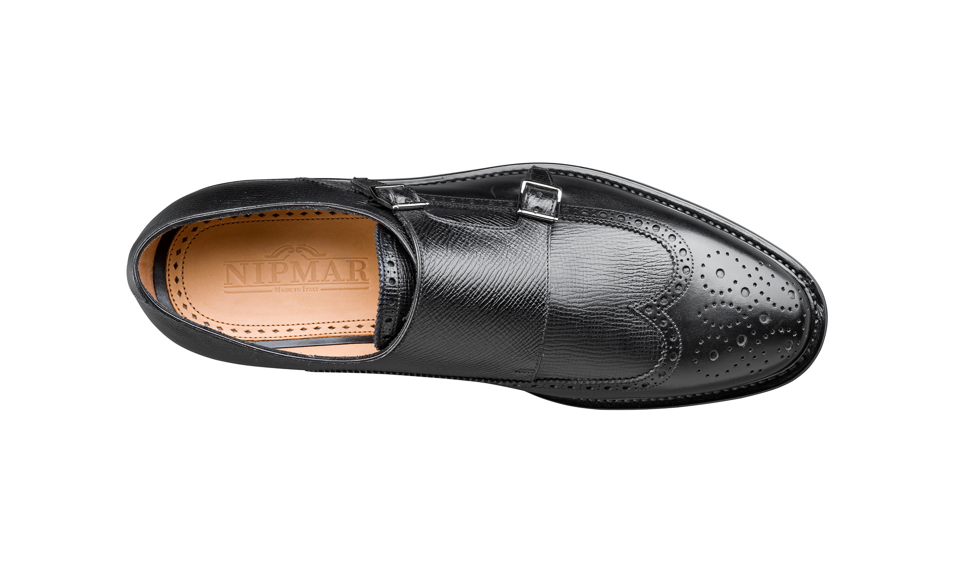 Wingtip Double Monk Shoes