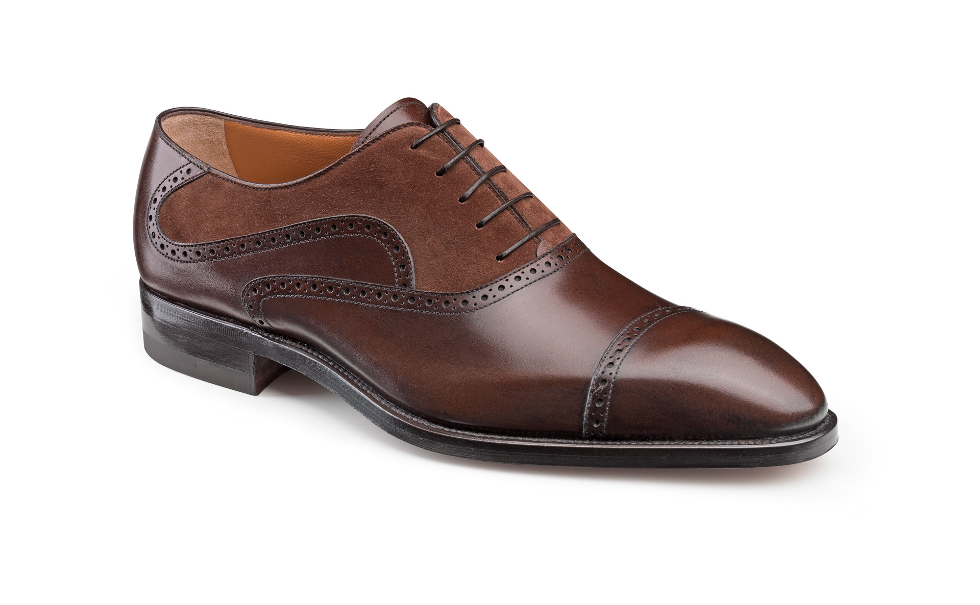 Suede and Calfskin Oxfords
