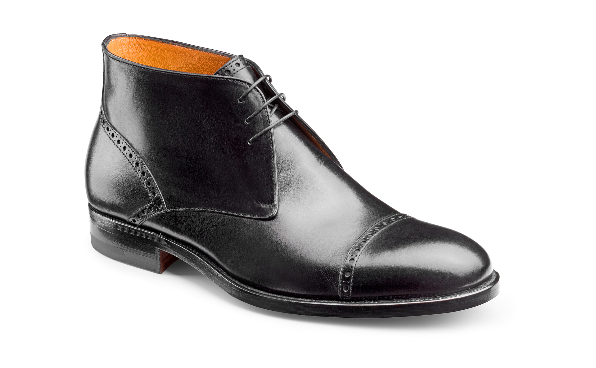 Cap Toe Ankle Boots 