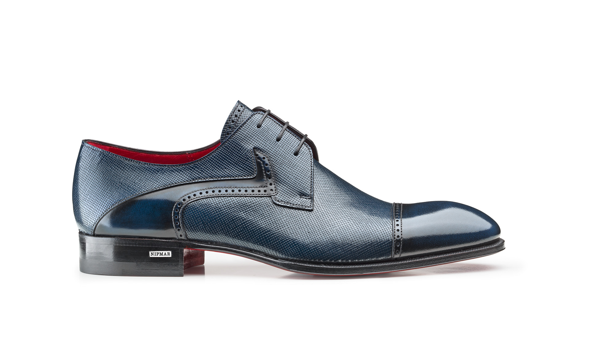 Shade and Printed Calfskin Derby Shoes