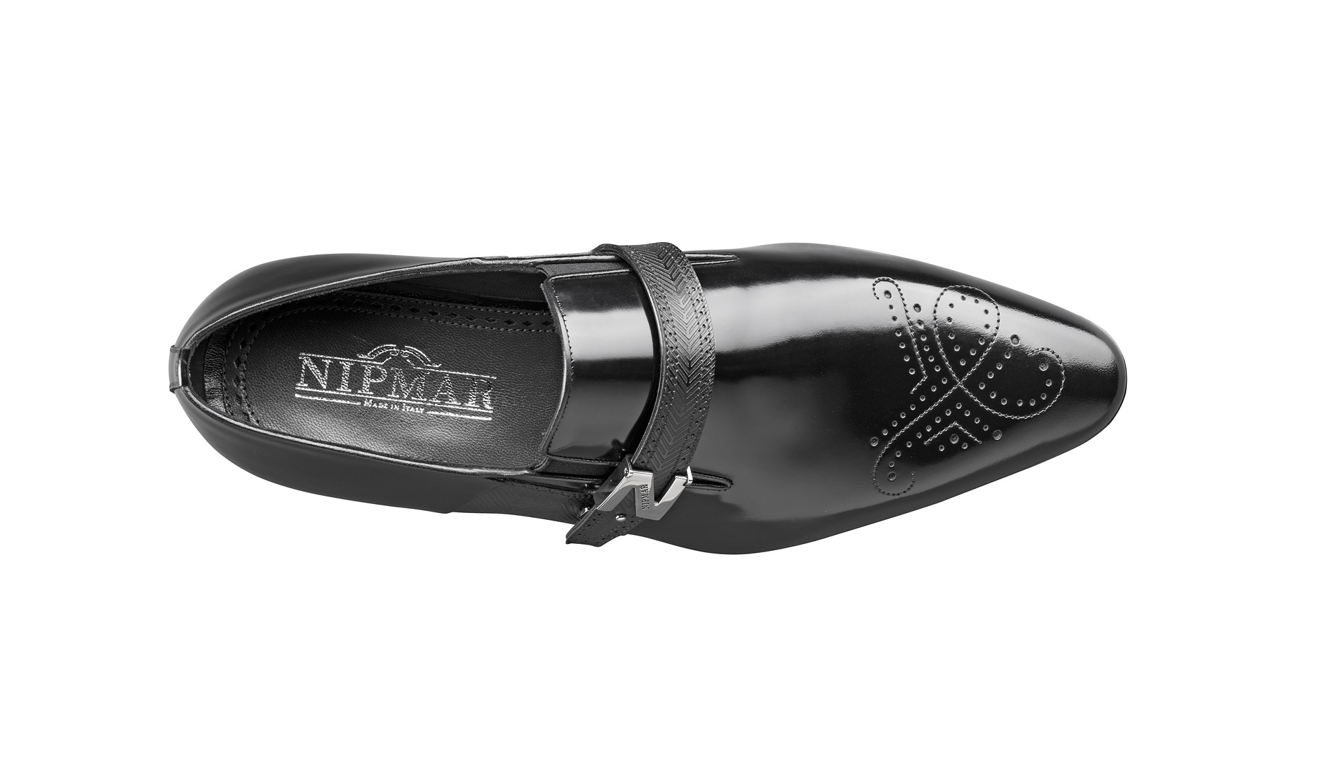 Hi-Shine Calfskin Buckle Shoes