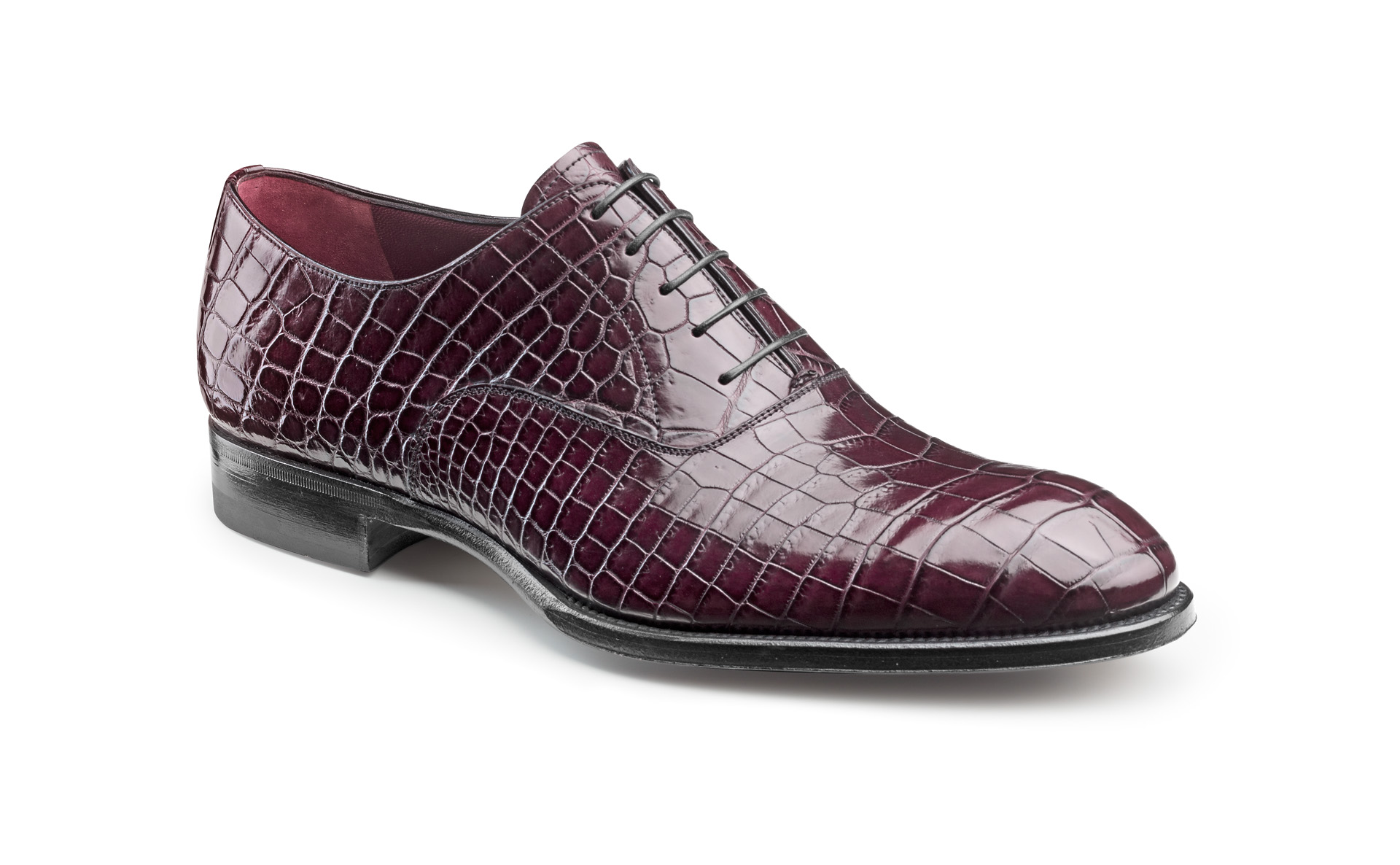 Plain Croco Oxfords